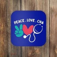 Peace Love Cna Certified Nursing Assistant Cute Nurse Gift Coaster thumb 0