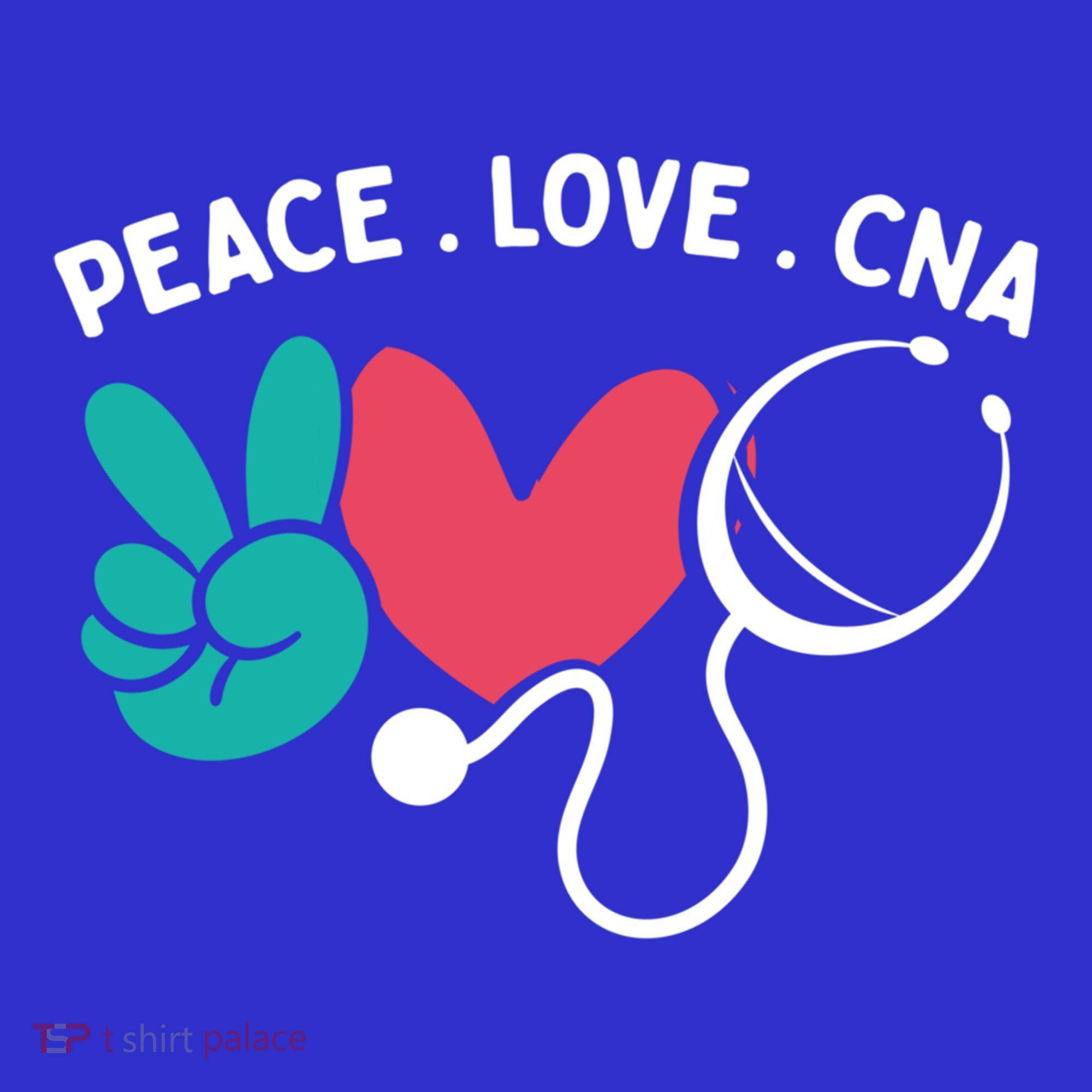 Peace Love Cna Certified Nursing Assistant Cute Nurse Gift Coaster