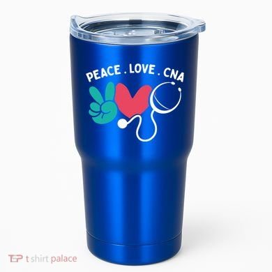 Peace Love Cna Certified Nursing Assistant Cute Nurse Gift Tumbler