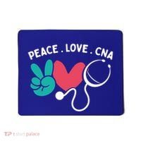 Peace Love Cna Certified Nursing Assistant Cute Nurse Gift Mousepad thumb 0
