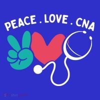 Peace Love Cna Certified Nursing Assistant Cute Nurse Gift Mousepad thumb 1