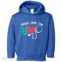 Peace Love Cna Certified Nursing Assistant Cute Nurse Gift Toddler Hoodie thumb 0