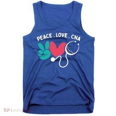 Peace Love Cna Certified Nursing Assistant Cute Nurse Gift Tank Top