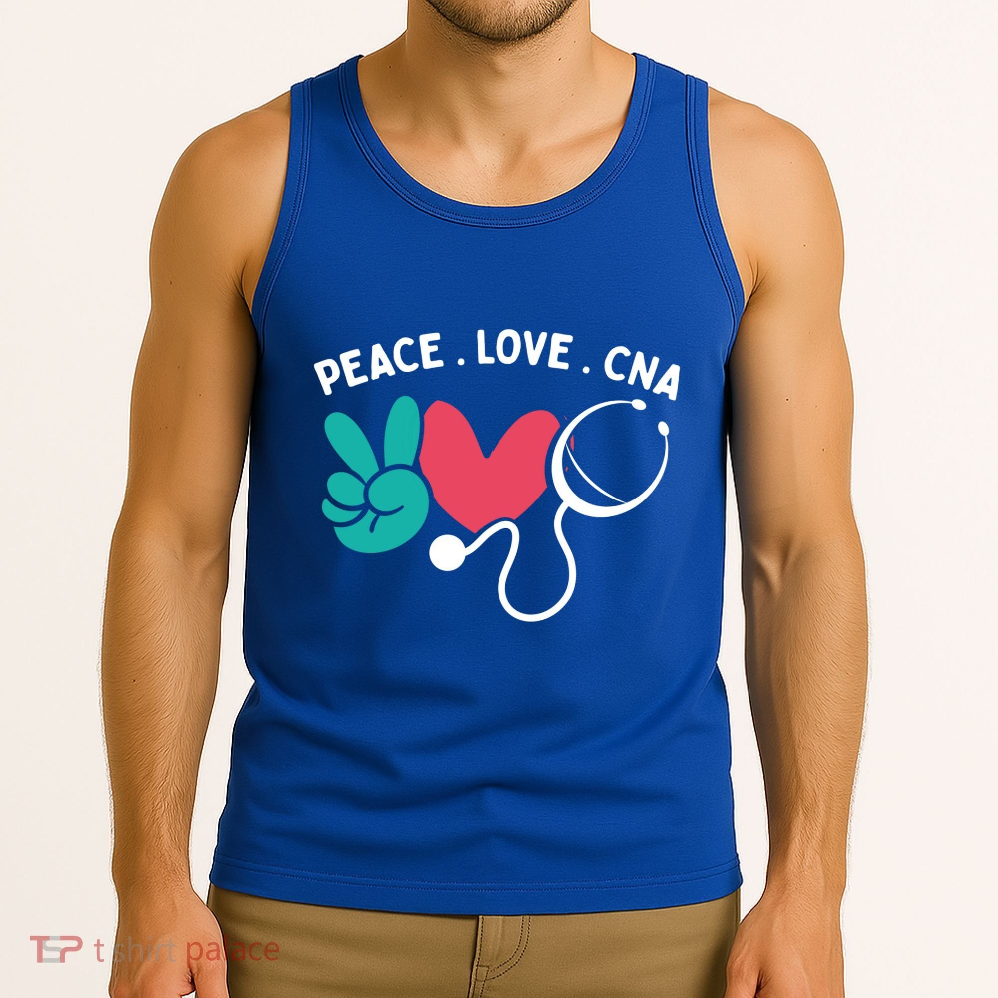 Peace Love Cna Certified Nursing Assistant Cute Nurse Gift Tank Top