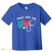 Peace Love Cna Certified Nursing Assistant Cute Nurse Gift Toddler T-Shirt thumb 0