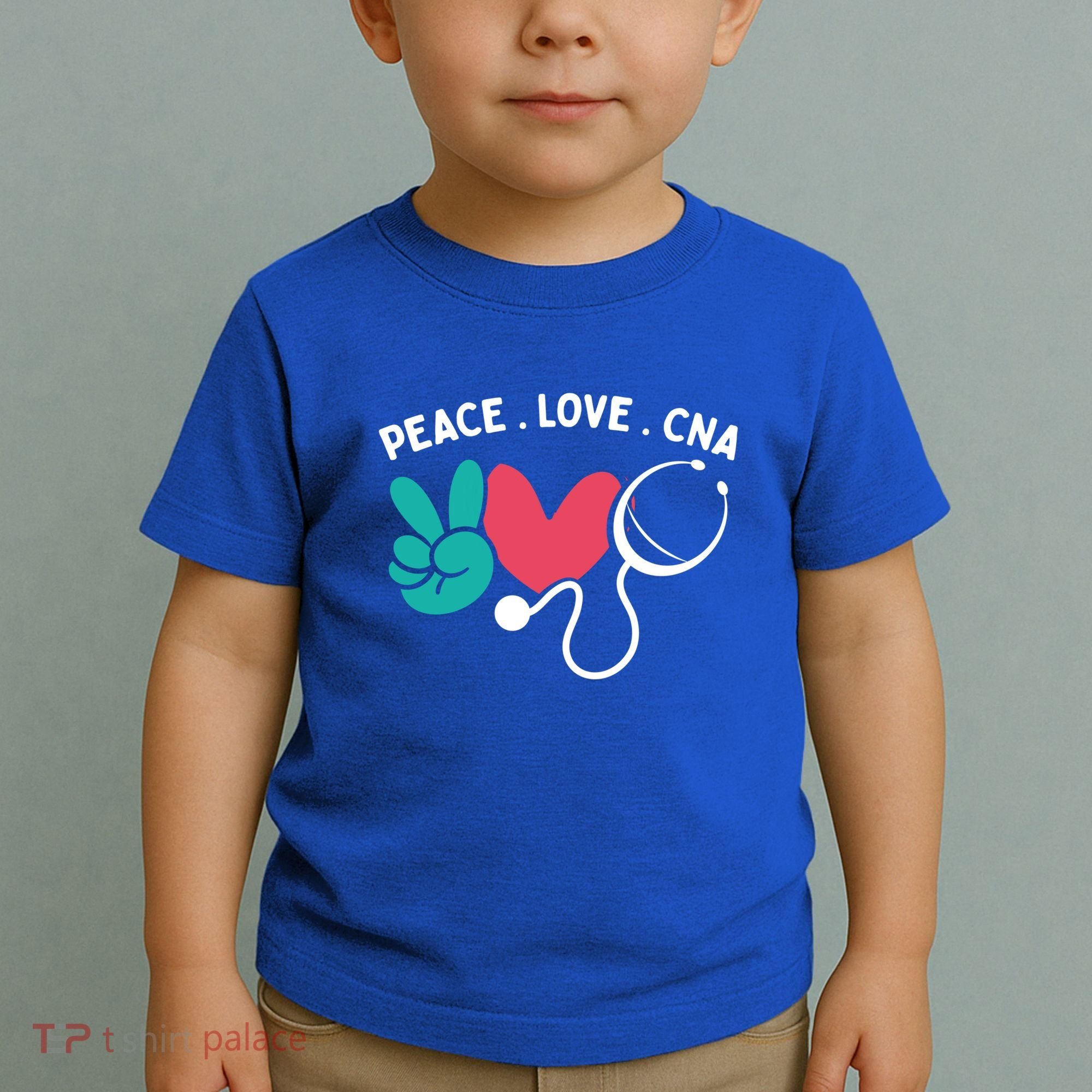 Peace Love Cna Certified Nursing Assistant Cute Nurse Gift Toddler T-Shirt