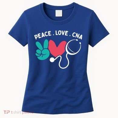 Peace Love Cna Certified Nursing Assistant Cute Nurse Gift Women's T-Shirt