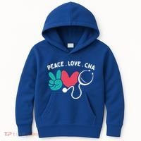Peace Love Cna Certified Nursing Assistant Cute Nurse Gift Kids Hoodie thumb 0