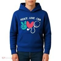 Peace Love Cna Certified Nursing Assistant Cute Nurse Gift Kids Hoodie thumb 4
