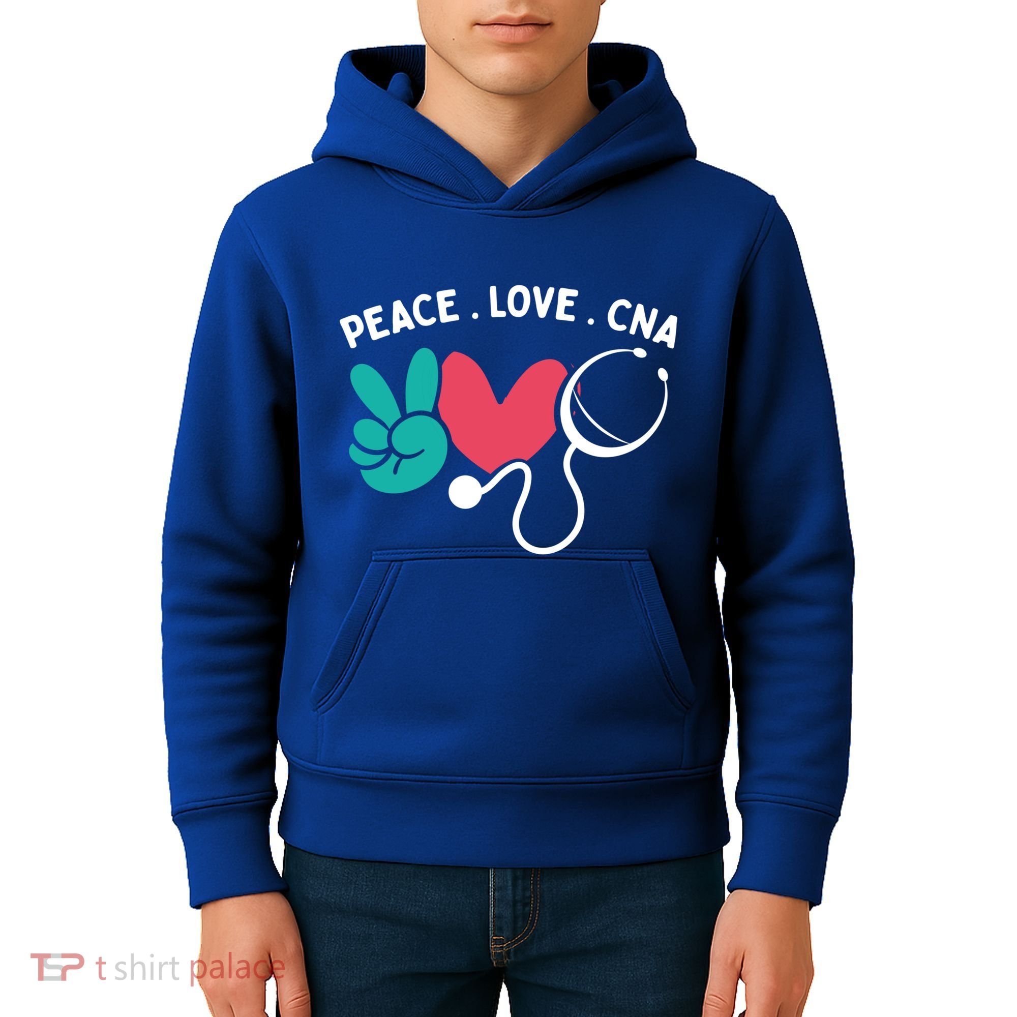 Peace Love Cna Certified Nursing Assistant Cute Nurse Gift Kids Hoodie