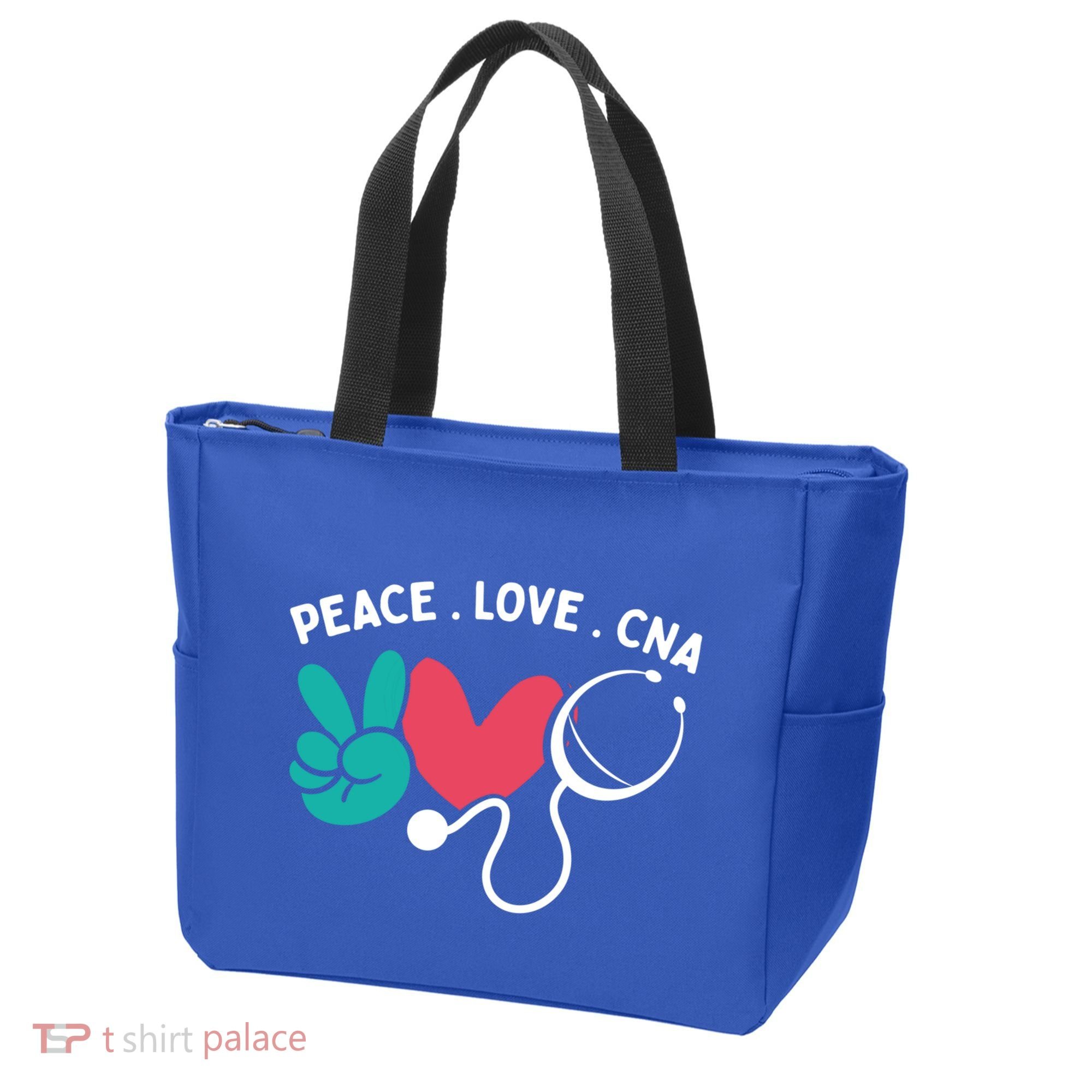 Peace Love Cna Certified Nursing Assistant Cute Nurse Gift Tote Bag