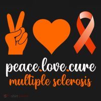 Peace Love Cure Multiple Sclerosis Awareness Family Warrior Meaningful Gift Women's Hoodie thumb 2