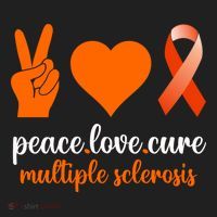 Peace Love Cure Multiple Sclerosis Awareness Family Warrior Meaningful Gift Hat thumb 2