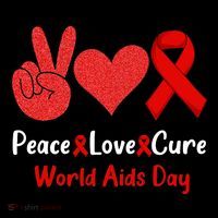 Peace Love Cure World Aids Day HIV AIDS Awareness Coffee Mug thumb 5