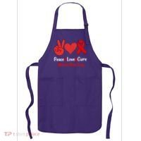 Peace Love Cure World Aids Day HIV AIDS Awareness Apron thumb 0