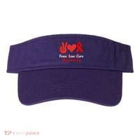Peace Love Cure World Aids Day HIV AIDS Awareness Visor thumb 0