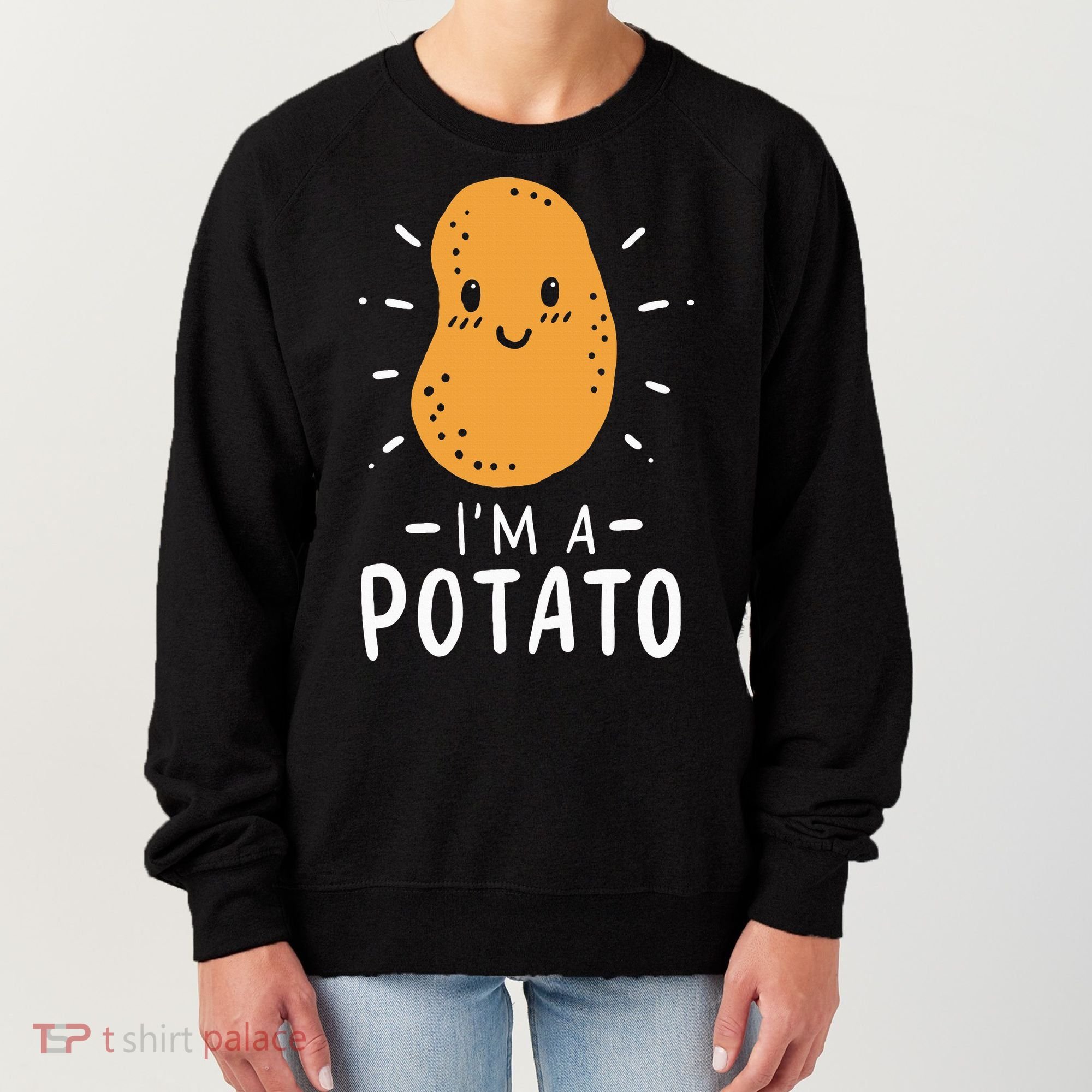 Potato Lazy Costume Halloween Vegan Kawaii Women's Sweatshirt