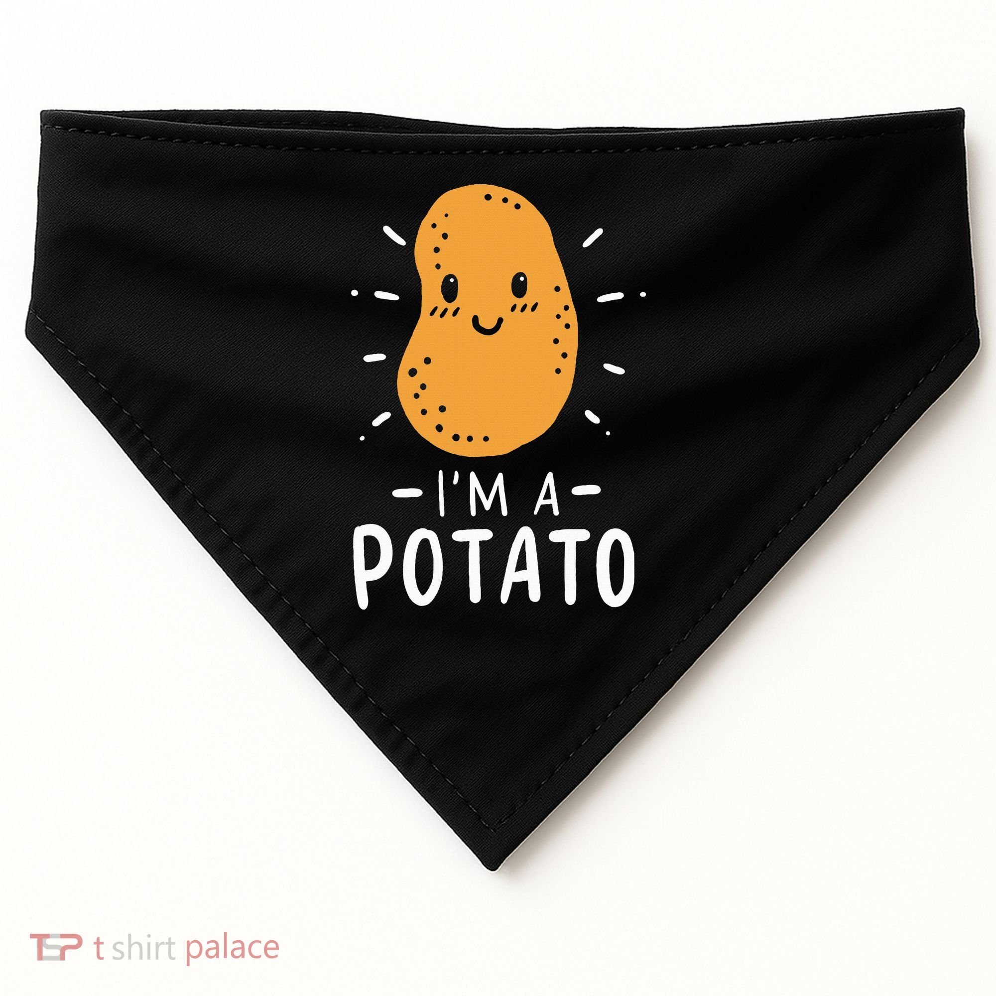 Potato Lazy Costume Halloween Vegan Kawaii USA-Made Doggie Bandana
