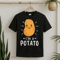 Potato Lazy Costume Halloween Vegan Kawaii T-Shirt thumb 2