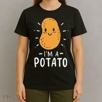 Potato Lazy Costume Halloween Vegan Kawaii T-Shirt thumb 4