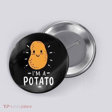 Potato Lazy Costume Halloween Vegan Kawaii Button