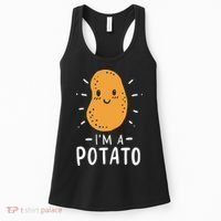 Potato Lazy Costume Halloween Vegan Kawaii Women's Tank Top thumb 0