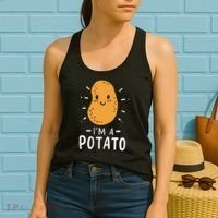 Potato Lazy Costume Halloween Vegan Kawaii Women's Tank Top thumb 2