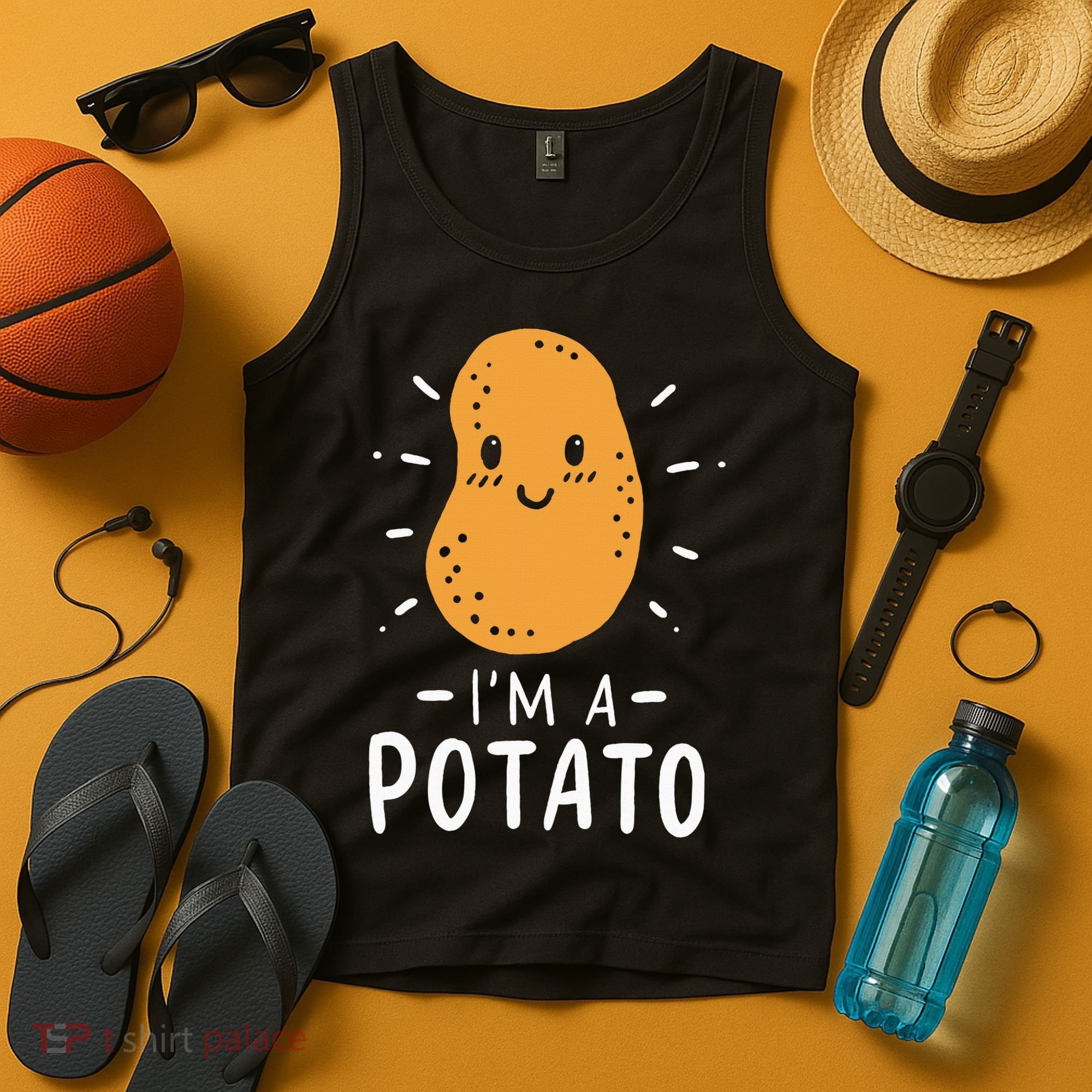Potato Lazy Costume Halloween Vegan Kawaii Tank Top