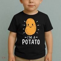 Potato Lazy Costume Halloween Vegan Kawaii Toddler T-Shirt thumb 2