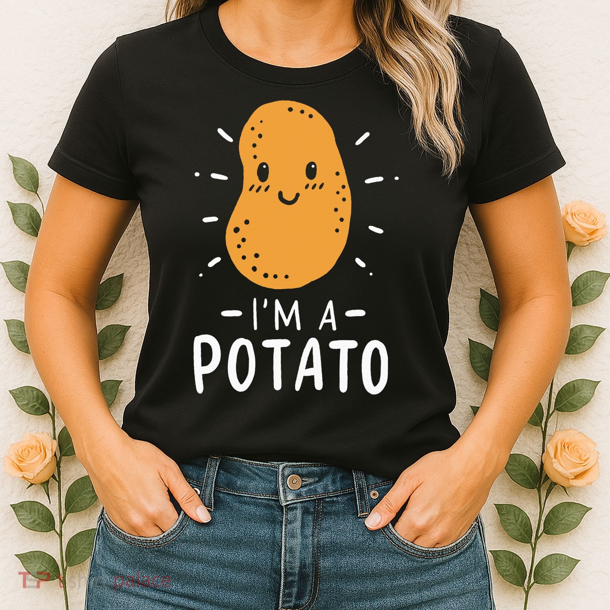 Potato Lazy Costume Halloween Vegan Kawaii Women's T-Shirt