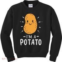 Potato Lazy Costume Halloween Vegan Kawaii Kids Sweatshirt thumb 0