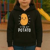 Potato Lazy Costume Halloween Vegan Kawaii Kids Hoodie thumb 3