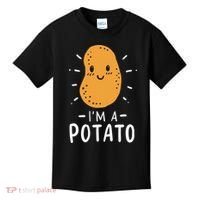 Potato Lazy Costume Halloween Vegan Kawaii Kids T-Shirt thumb 0