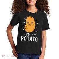 Potato Lazy Costume Halloween Vegan Kawaii Kids T-Shirt thumb 2