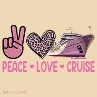 Peace Love Cruise Travel Leopard Heart Funny Gift For Tote Bag thumb 4