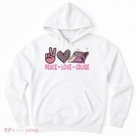 Peace Love Cruise Travel Leopard Heart Funny Gift For Hoodie thumb 0