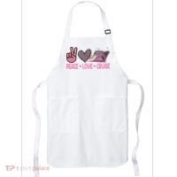 Peace Love Cruise Travel Leopard Heart Funny Gift For Apron thumb 0