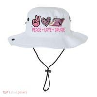 Peace Love Cruise Travel Leopard Heart Funny Gift For Bucket Hat thumb 0