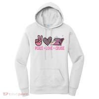 Peace Love Cruise Travel Leopard Heart Funny Gift For Women's Hoodie thumb 0
