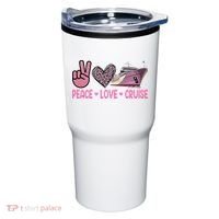 Peace Love Cruise Travel Leopard Heart Funny Gift For Tumbler thumb 0