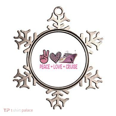 Peace Love Cruise Travel Leopard Heart Funny Gift For Ornament