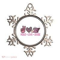 Peace Love Cruise Travel Leopard Heart Funny Gift For Ornament thumb 0