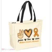 Peace Love Cure Multiple Sclerosis Tote Bag thumb 2