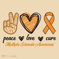 Peace Love Cure Multiple Sclerosis Tote Bag thumb 4
