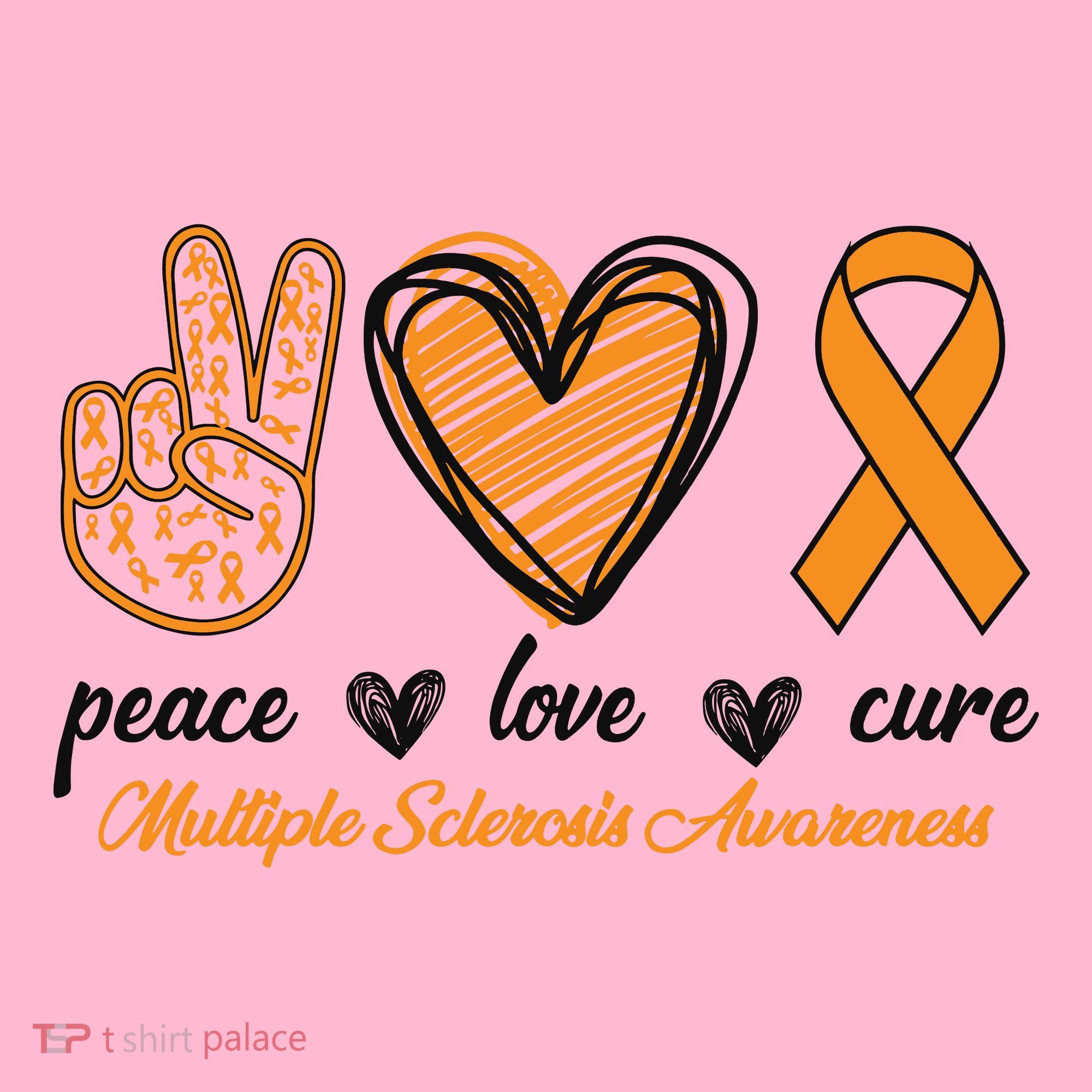 Peace Love Cure Multiple Sclerosis Coaster