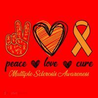 Peace Love Cure Multiple Sclerosis Santa Hat thumb 1