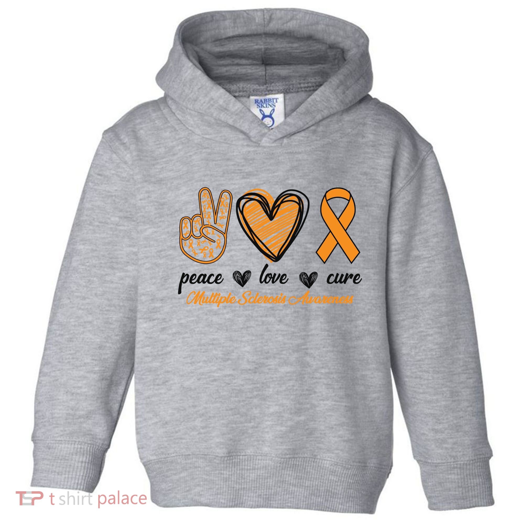 Peace Love Cure Multiple Sclerosis Toddler Hoodie