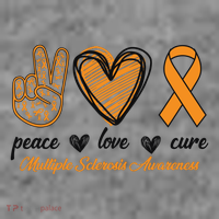Peace Love Cure Multiple Sclerosis Toddler Hoodie thumb 2