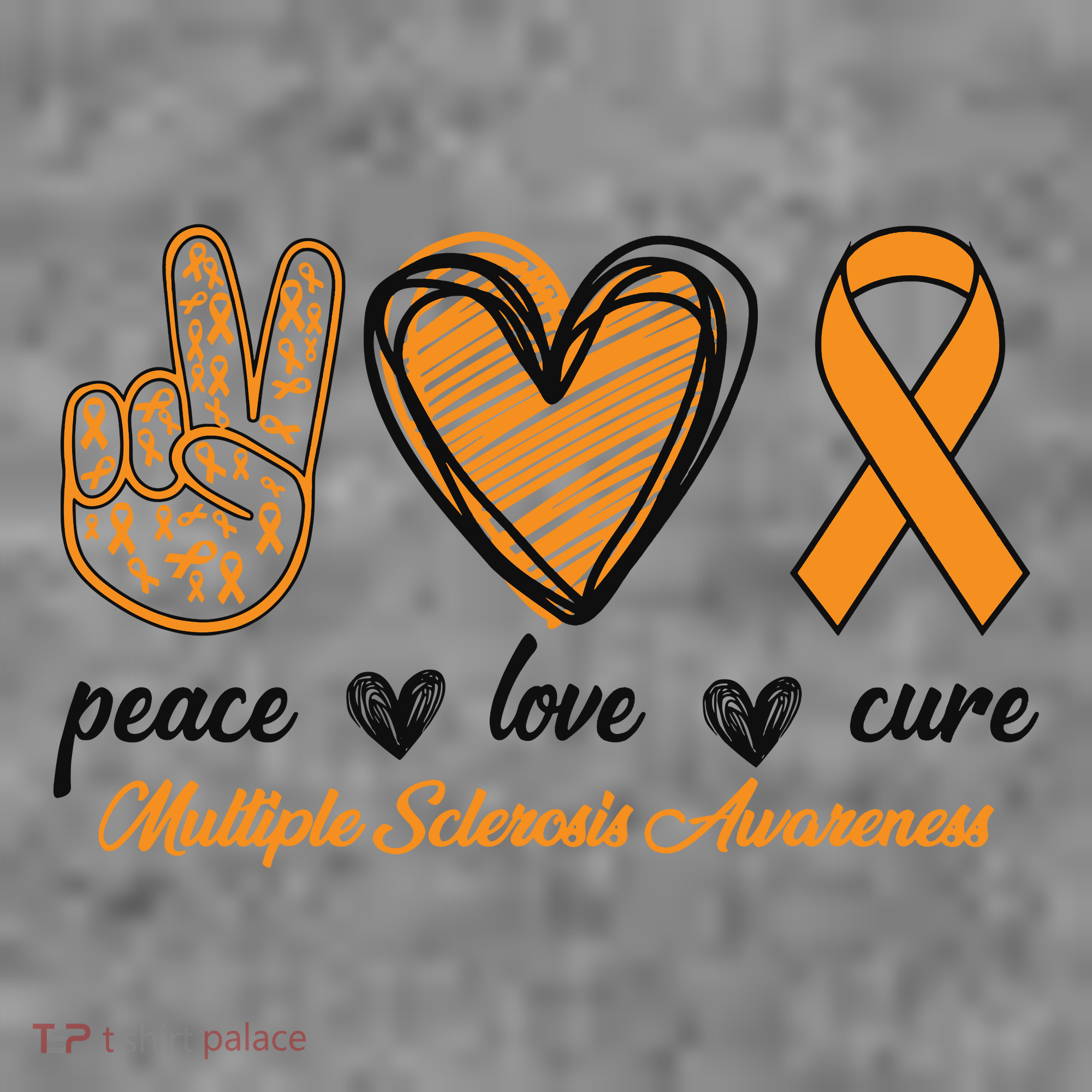 Peace Love Cure Multiple Sclerosis Toddler Hoodie