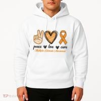 Peace Love Cure Multiple Sclerosis Hoodie thumb 2